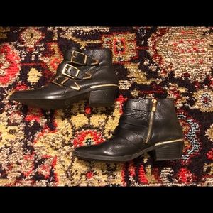 vince camuto animal print booties